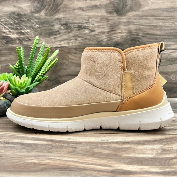 NIB Cole Haan Zerogrand Water Resistant Bootie Birch Beige Suede Leather - Picture 6 of 16